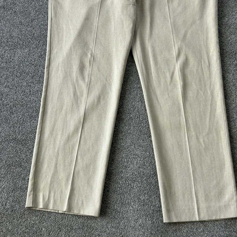 Tommy Bahama Pants Mens 38x32 Beige Silk Cotton Herringbone Dress‎ Trousers